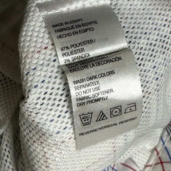 Izod Golf Mens Shorts Plaid White Red Blue 36 bv - Picture 6 of 6